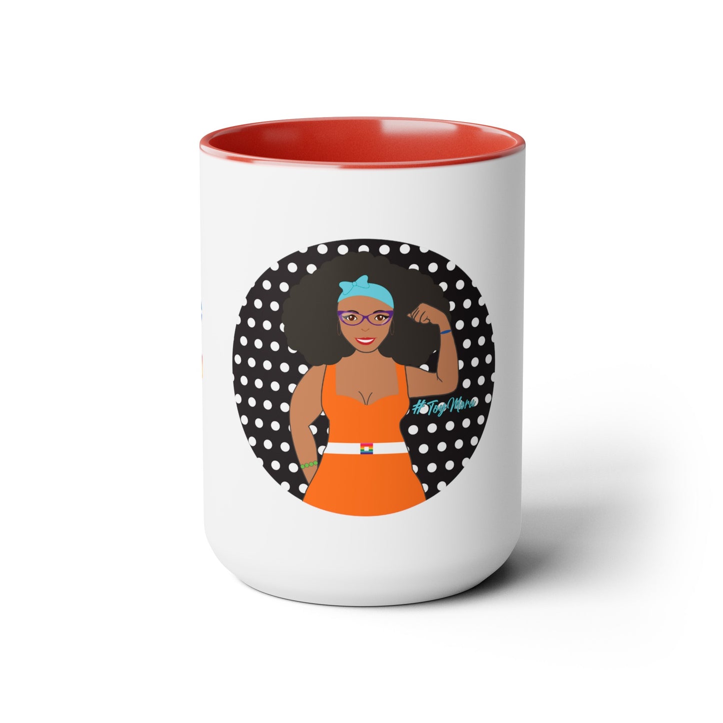 Two-Tone Coffee Mugs, 15oz