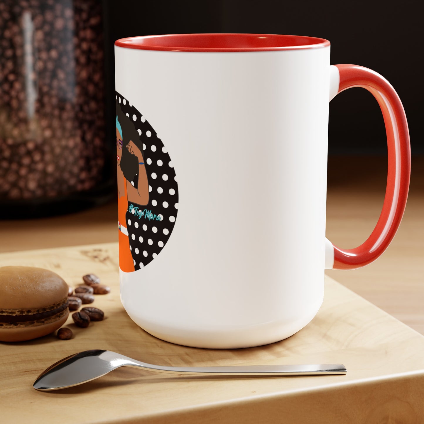 Two-Tone Coffee Mugs, 15oz