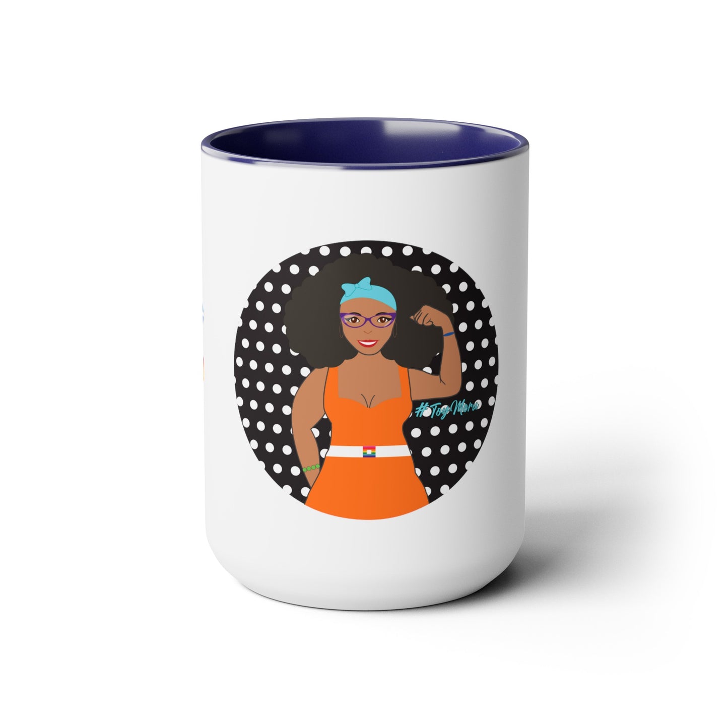 Two-Tone Coffee Mugs, 15oz