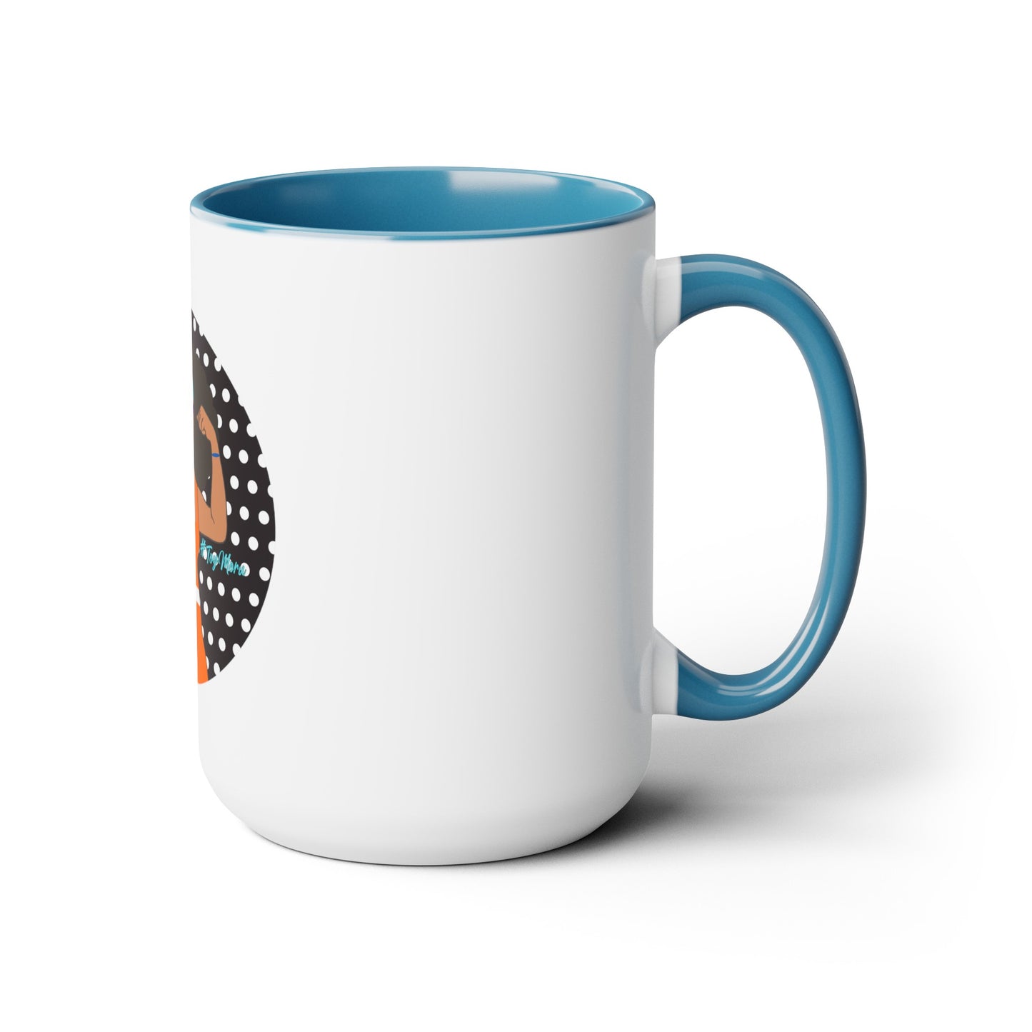Two-Tone Coffee Mugs, 15oz