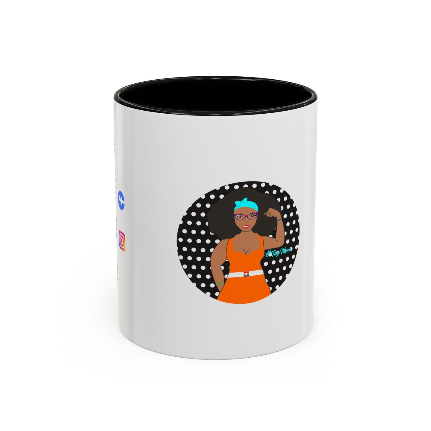 Rosie-Inspired Strong Woman Accent Coffee Mug — Empowerment Gift for Her (11/15oz)
