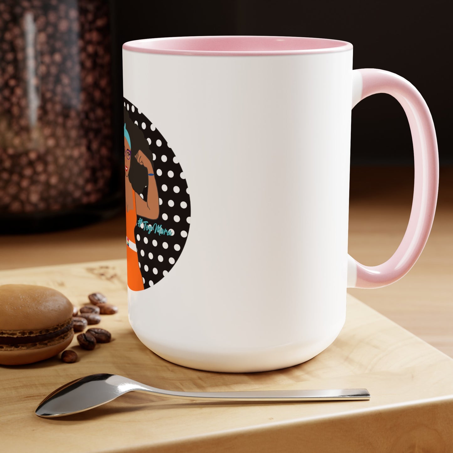 Two-Tone Coffee Mugs, 15oz