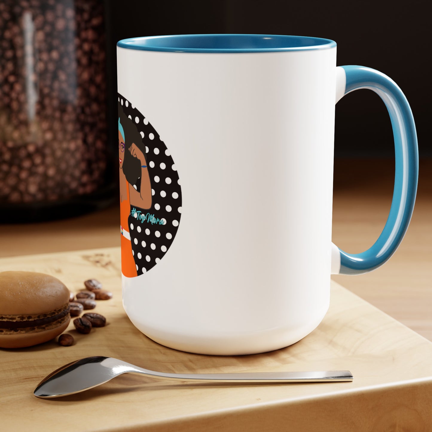 Two-Tone Coffee Mugs, 15oz