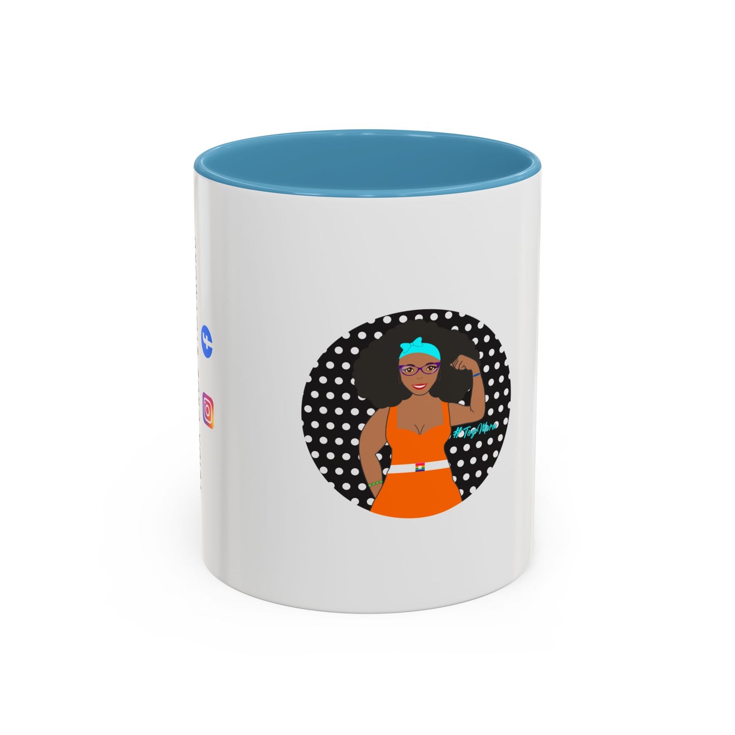 Rosie-Inspired Strong Woman Accent Coffee Mug — Empowerment Gift for Her (11/15oz)