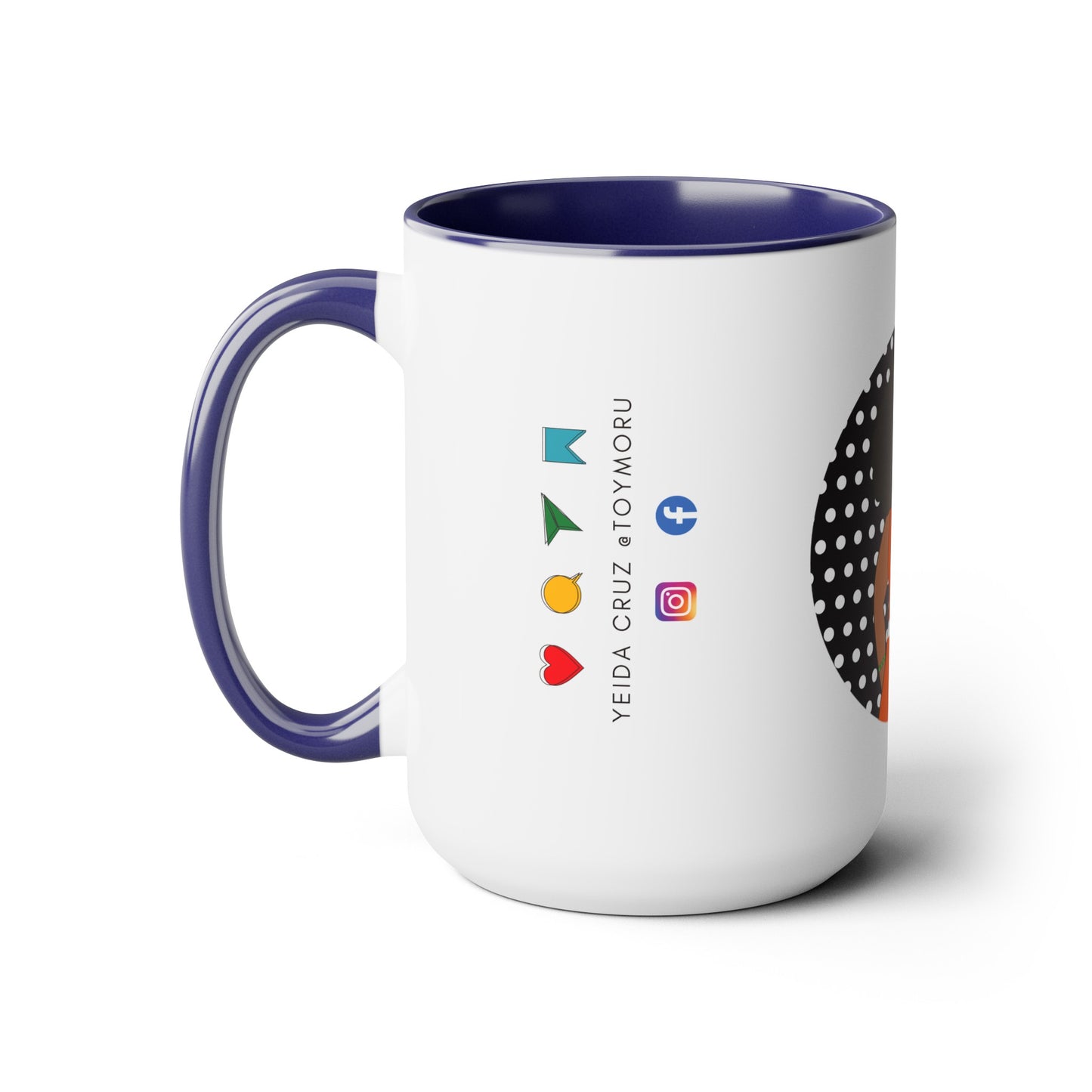 Two-Tone Coffee Mugs, 15oz