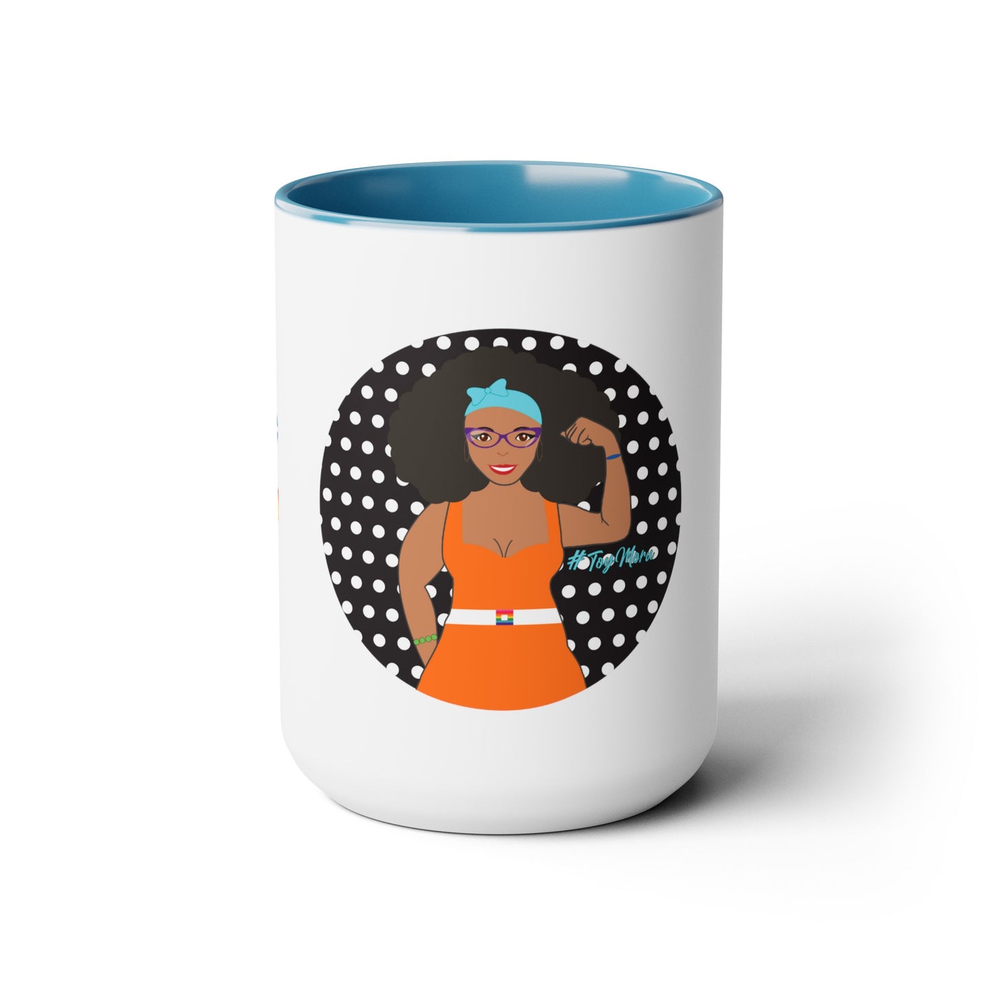Two-Tone Coffee Mugs, 15oz