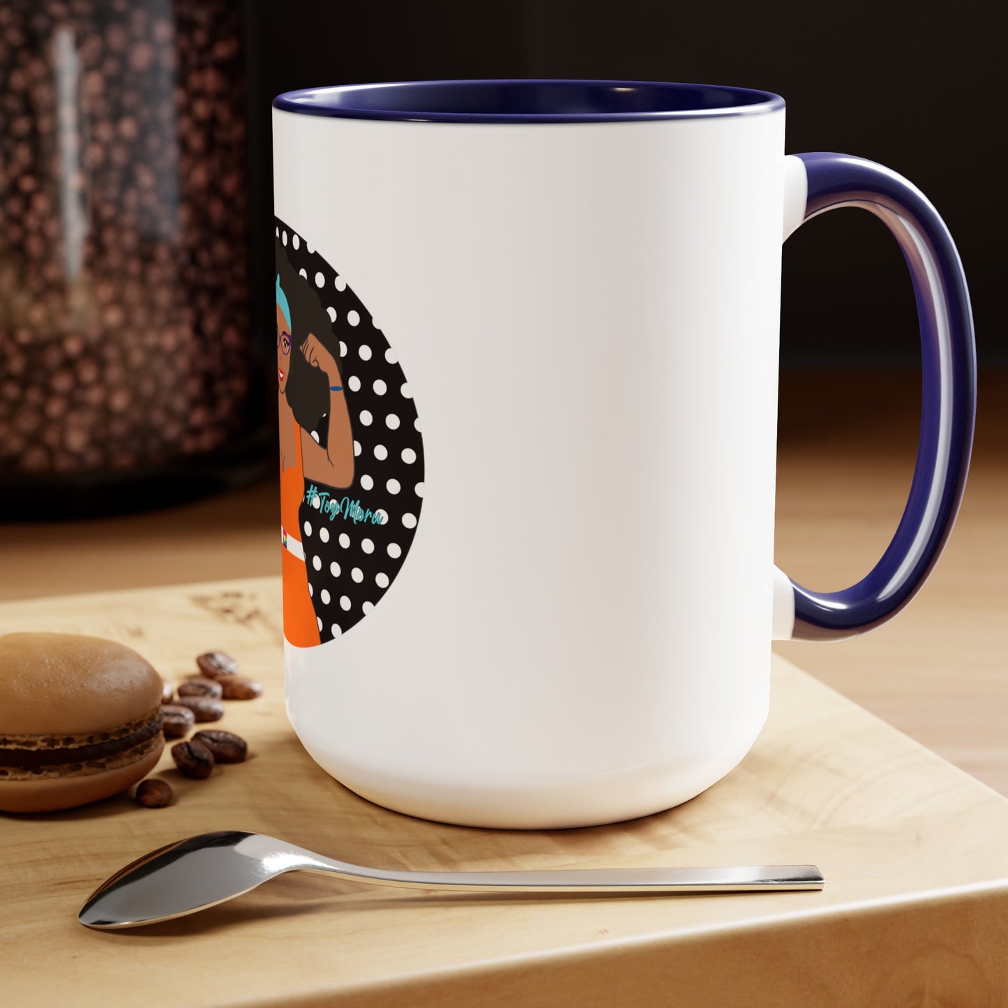 Two-Tone Coffee Mugs, 15oz